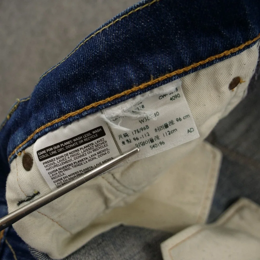 Levis 541 Jeans Mens 38 Blue Straight White Oak Cone Denim Mid Rise Zip Fly